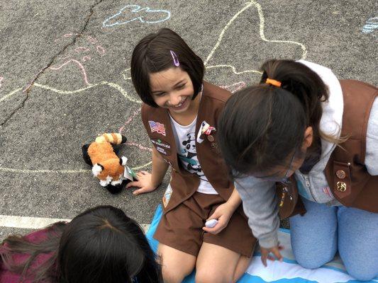 Last Girl Scout meeting of the school year!