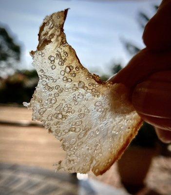 The croissant dough is so beautiful! The layers are so thin they only have one side!