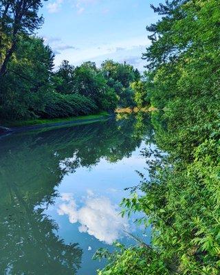 It is right on the river!