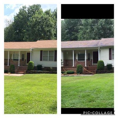 Before/After Roof Wash
