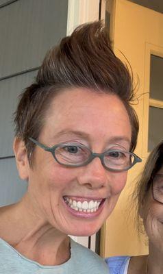 It also looks great fluffed up into a gorgeous lotus-flower petal faux-hawk!