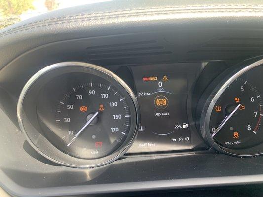 All lights are on car , car can not drive , couldn't go in park or drive