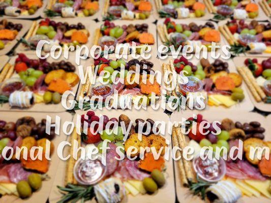 Individual charcuterie trays