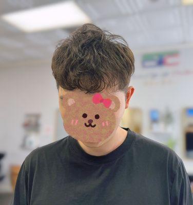 Korean style men perm