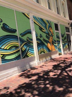 Futurist Woman Mural