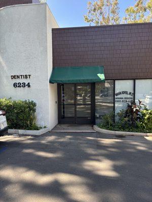 Entrance from the parking lot