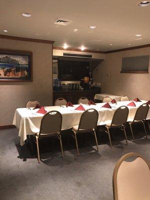 I think, they remove or move the tables. This is bridesmaids/ brides room to get ready before ceremony.