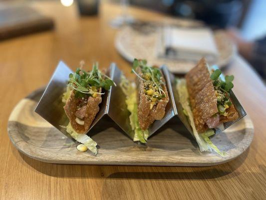 Hamachi Crudo Tacos