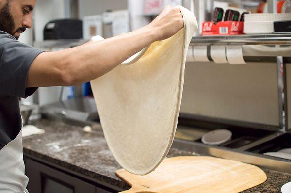 Authentic hand tossed pizza
