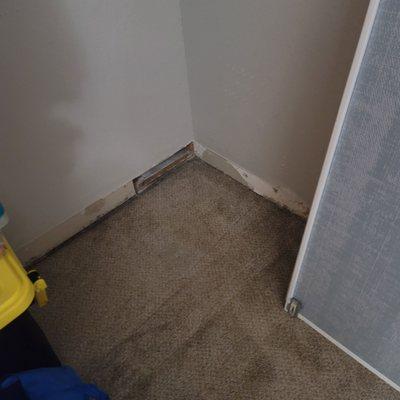 Main bedroom closet leak