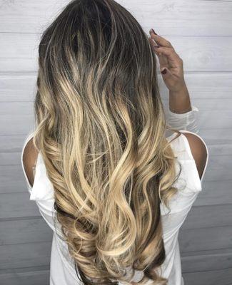 Hair ombré highlights