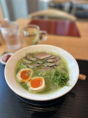 Matcha duck ramen