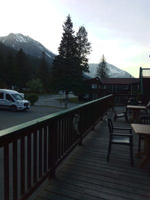 gorgeous looking the other direction out the parking lot, too. (Also, the free town shuttle leaves from right over there)