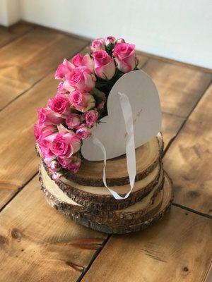 Flower Hearts: available in blush and white hearts