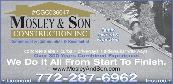 Mosley & Son Construction Inc