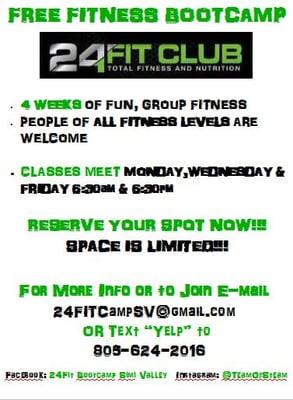 Free 24fit Boot Camp