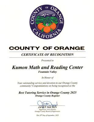 Kumon Math and Reading Center of Fountain Valley - West