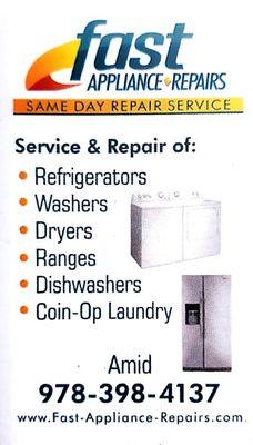Fast Appliance Repairs