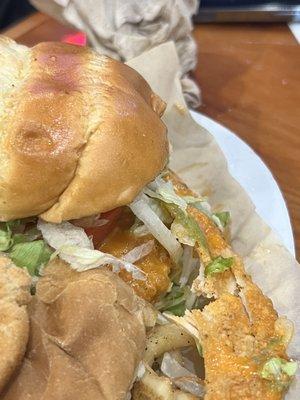 Cold bun, cold chicken - not sure what went wrong. But it wasn't good.