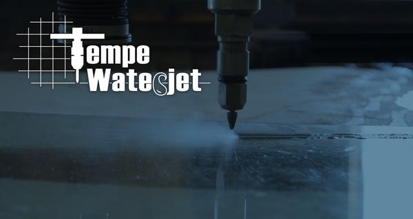 Waterjet, with A-jet capabilities. We can also provide bending and powder coating services. Email today for a quote. info@tempewaterjet.com