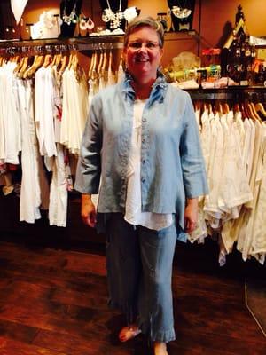 Love this linen asymmetrical number!