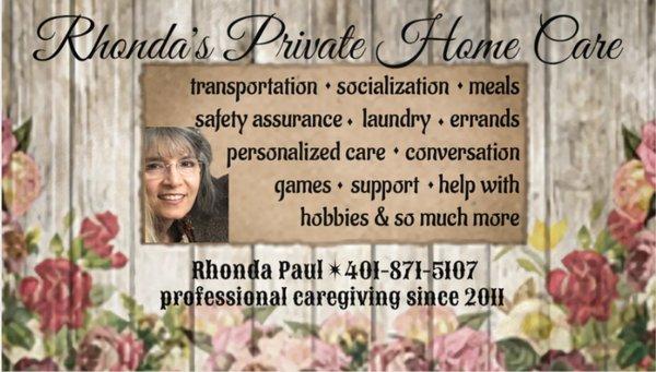 Rhonda's Private Home Care