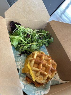 Turkey, Egg, & Cheese wafflewich