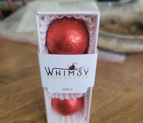 Whimsy chocolate was one of my purchases. Very good locally made chocolate!