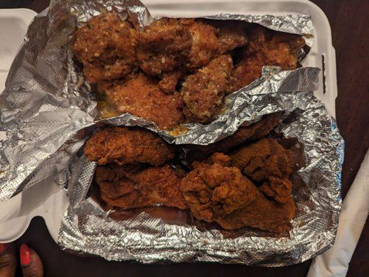 Chicken wings 2 different flavors