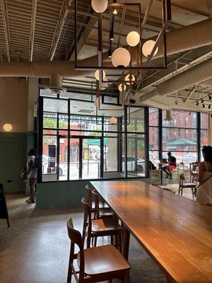 Large interior space.