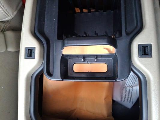 Even ripped out my change holder