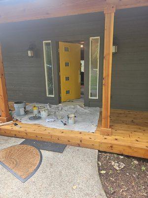 Rebuilt deck
Painting Front door & TRIM