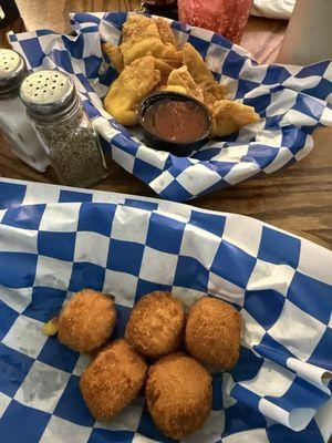 Crab Rangoon , penny poppers