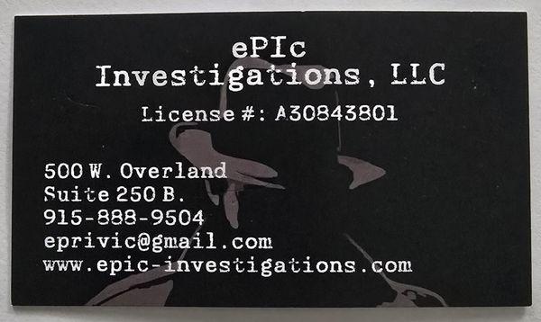 Epic Investigations