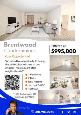 Brentwood Condominium For Sale!