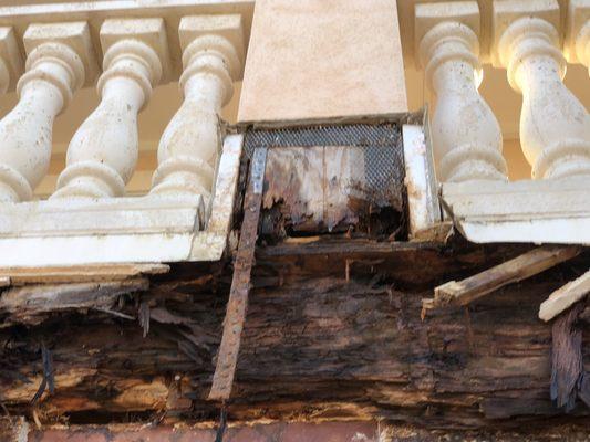Rotted beams