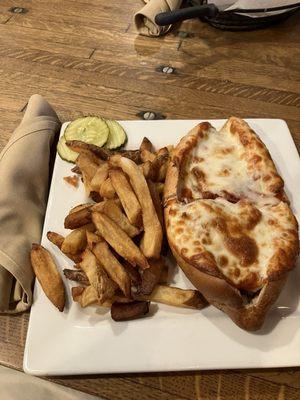 Chicken Parmesan sandwich