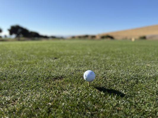 Took this shot of my golf ball before I hit it 