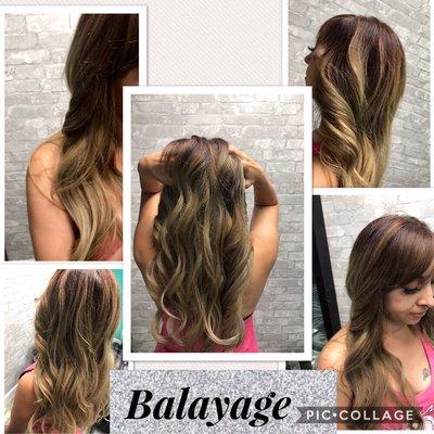 Balayage color by Amy