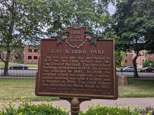 Deaf School Park Historical Marker
