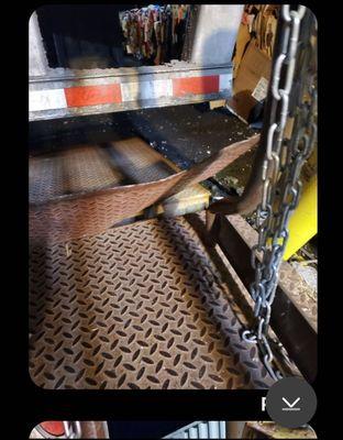 Damaged lift for freight