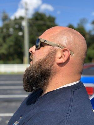 After Tara trimmed his beard