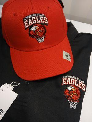 Polo shirt and ball cap with my business logo embroidered