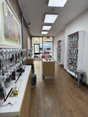 View from front of the store looking out