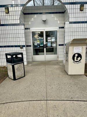 The entrance to the library.