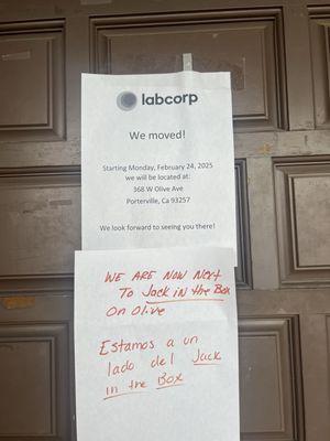 Labcorp has moved!