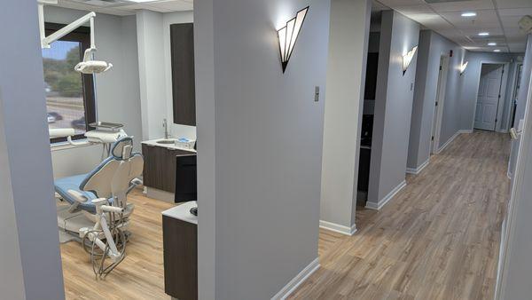 4 private spaces that are unique to the normal "open bay" or open floorplan of an orthodontic office.