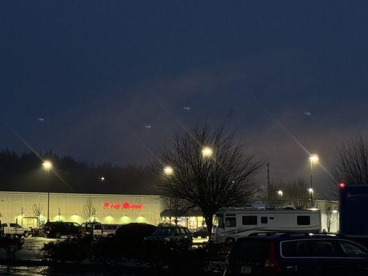 Looking towards Fred Meyer from the south parking lot...