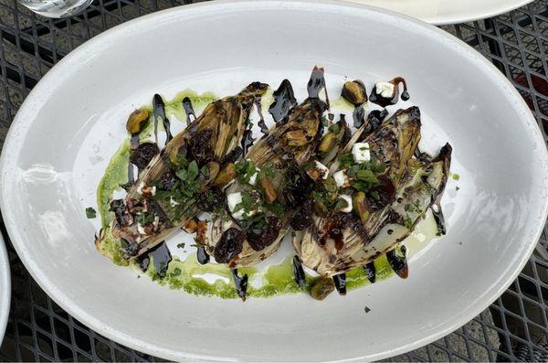 Endive with dried cherries and pistachios