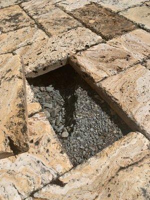 Gopher tunneling under pavers